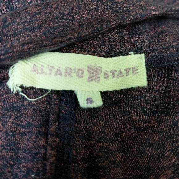 Altar'd State heather purple beaded neckline long sleeve top women's size S - Picture 7 of 8